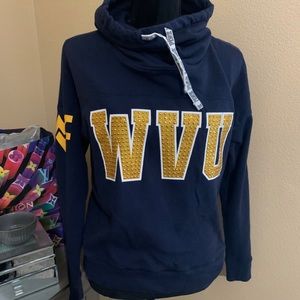PINK West Virgo University Cowl Neck Pullover